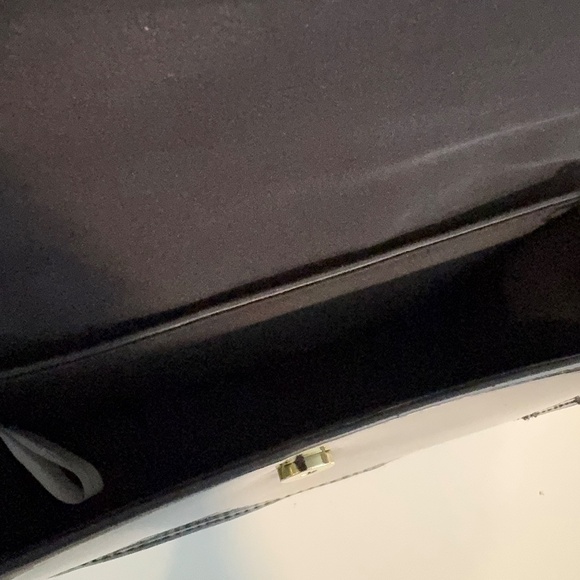 Jimmy Choo Parfums Black Patent Chain Evening CrossbodyBag Gold Chain Elegant - Picture 3 of 5